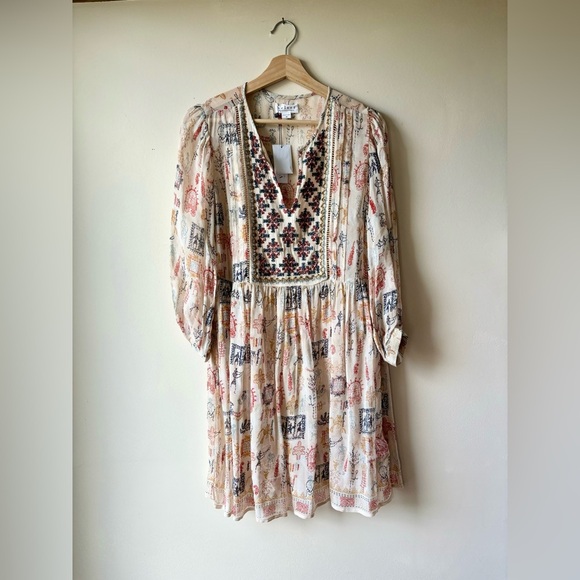 NWT VELVET GRAHAM SPENCER | Tawni Embroidered Tunic MIDI dress | xs - Picture 6 of 13